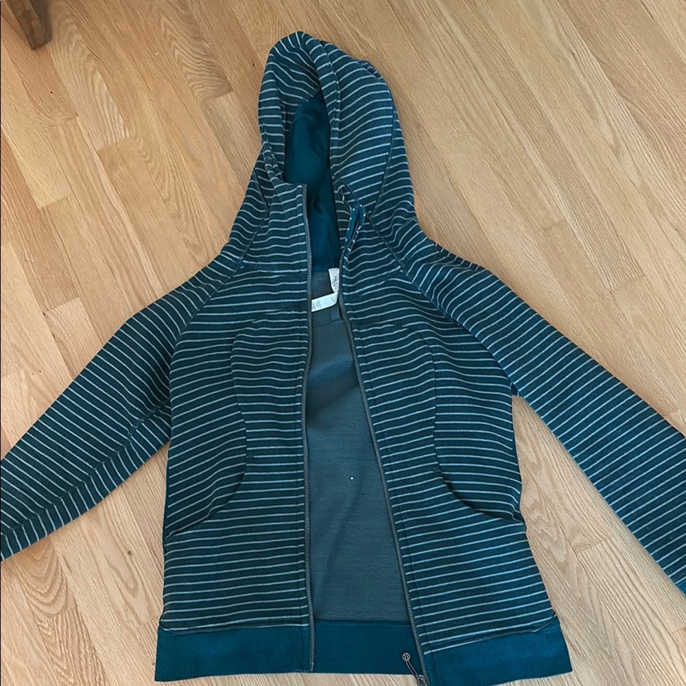 Striped Blue and Gray lululemon Scuba zip up